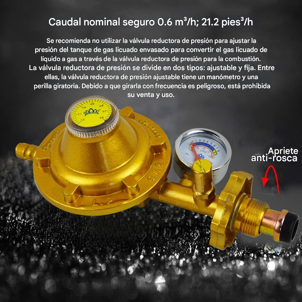 AquaSafe™ – Regulador Premium con Válvula de Seguridad
