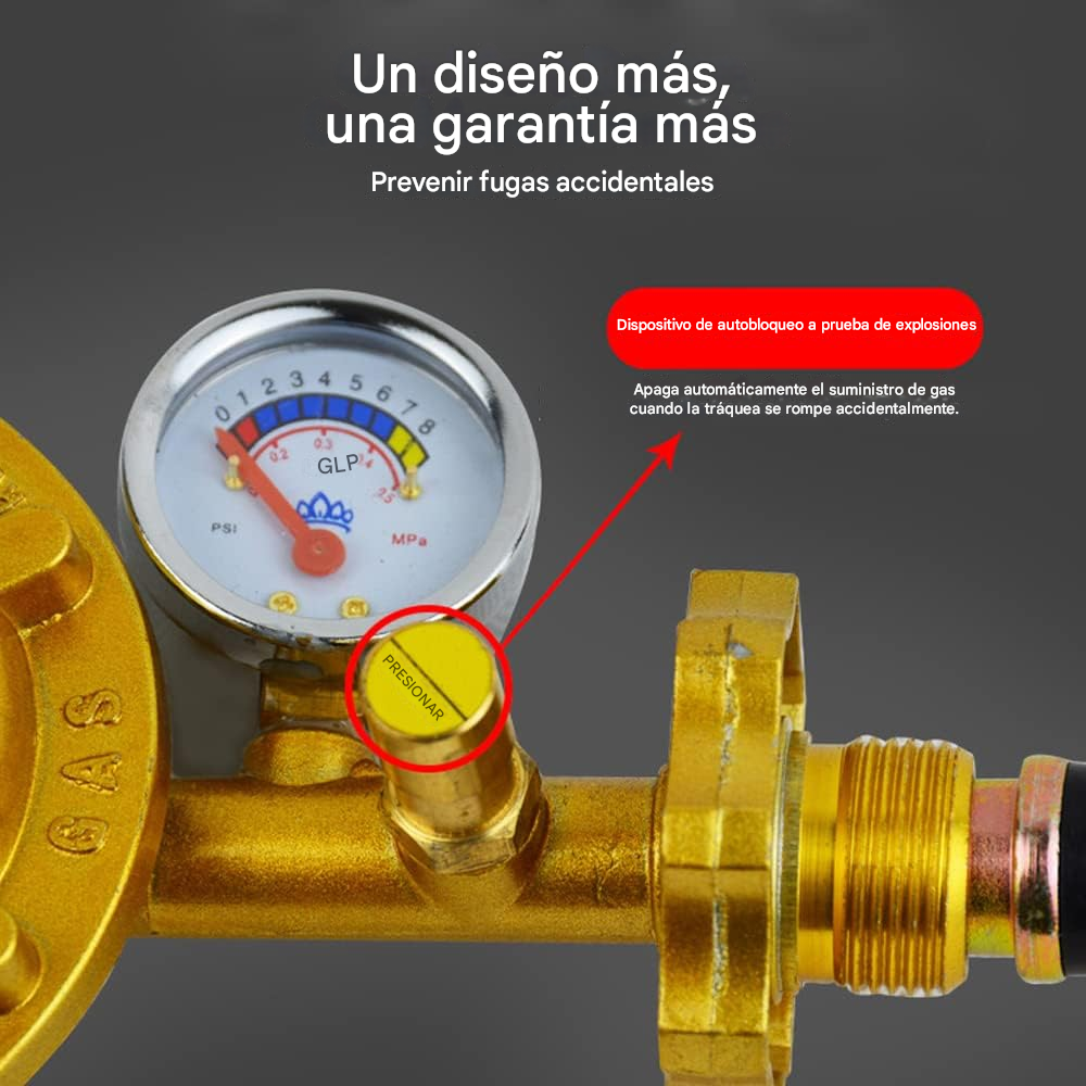 AquaSafe™ – Regulador Premium con Válvula de Seguridad